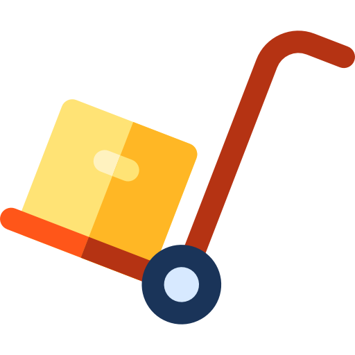 Wheelbarrow Basic Rounded Flat icon