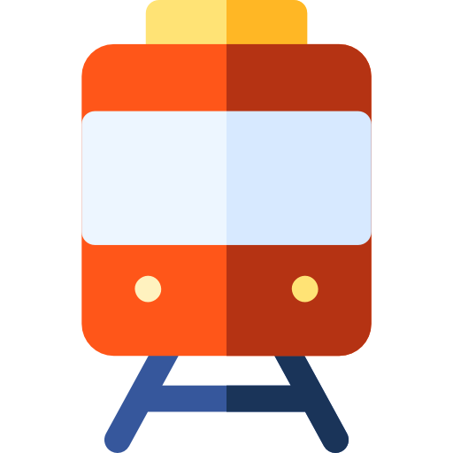 Поезд Basic Rounded Flat иконка