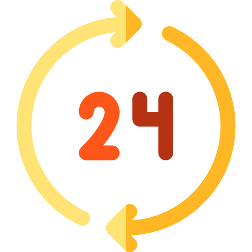 24 horas Basic Rounded Flat icono