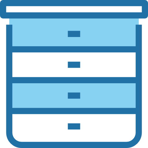 Drawer Accurate Blue icon