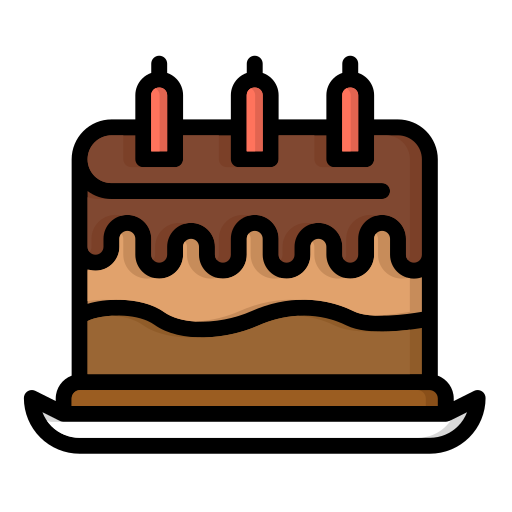 tort urodzinowy Generic Outline Color ikona