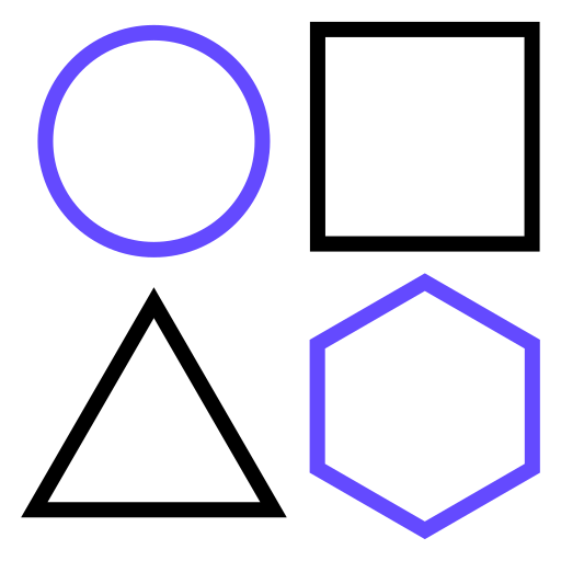 formas geométricas Generic Outline Color icono
