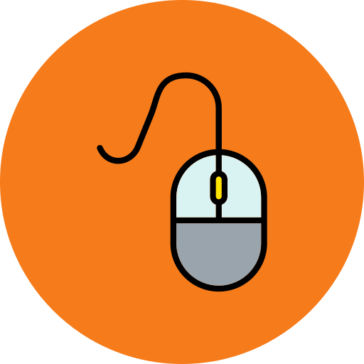 マウスクリッカー Generic Outline Color icon