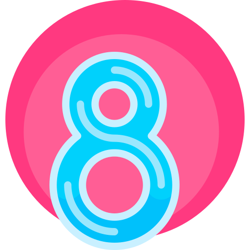 8 Detailed Flat Circular Flat ikona