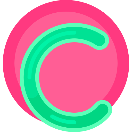 litera c Detailed Flat Circular Flat ikona