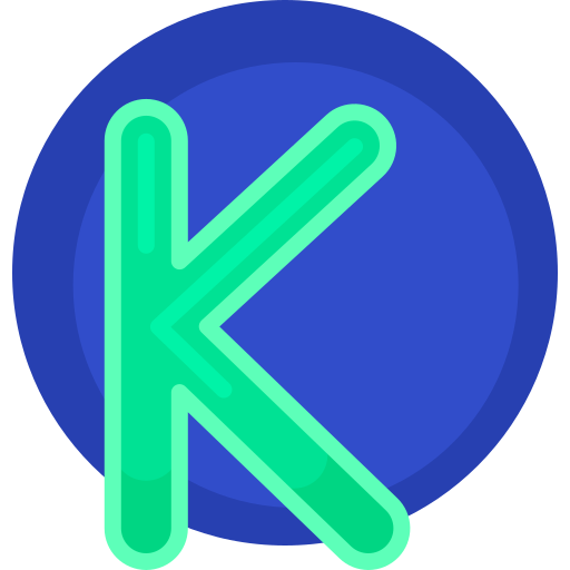 Letter k Detailed Flat Circular Flat icon