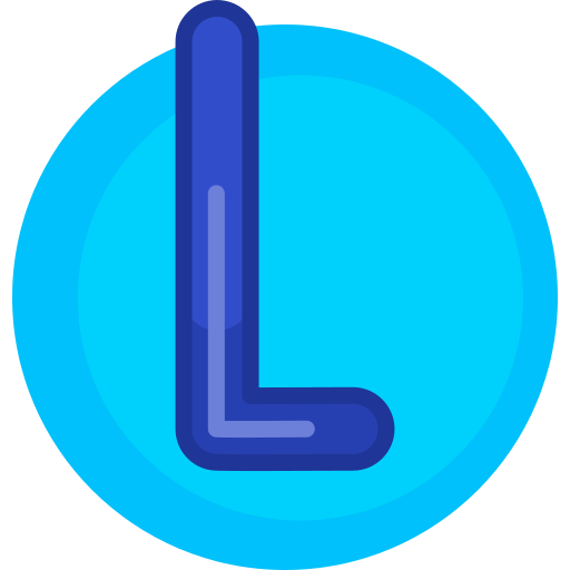 litera l Detailed Flat Circular Flat ikona