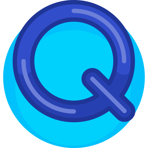 litera q Detailed Flat Circular Flat ikona