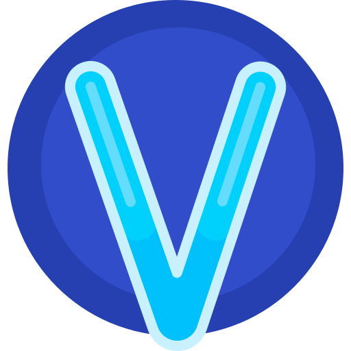 Letter V Detailed Flat Circular Flat icon