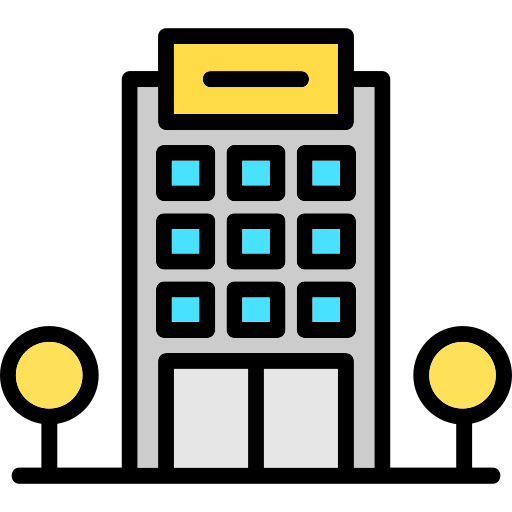 edificio de oficinas Generic Outline Color icono