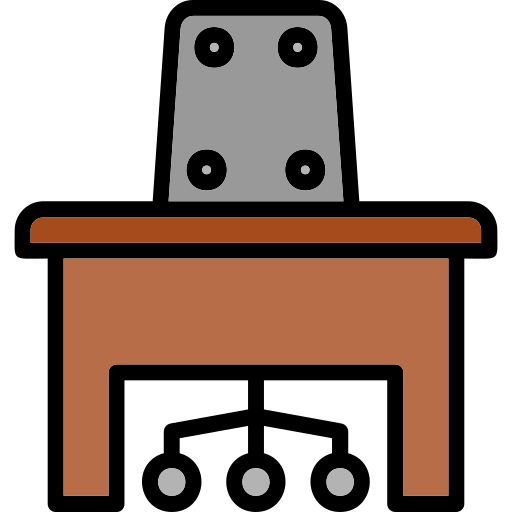 silla de escritorio Generic Outline Color icono