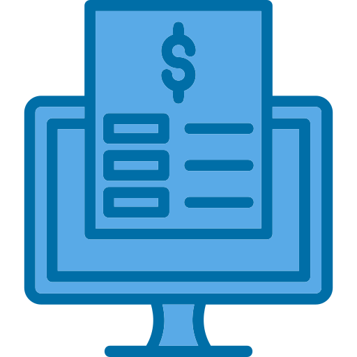 Invoice Generic Blue icon