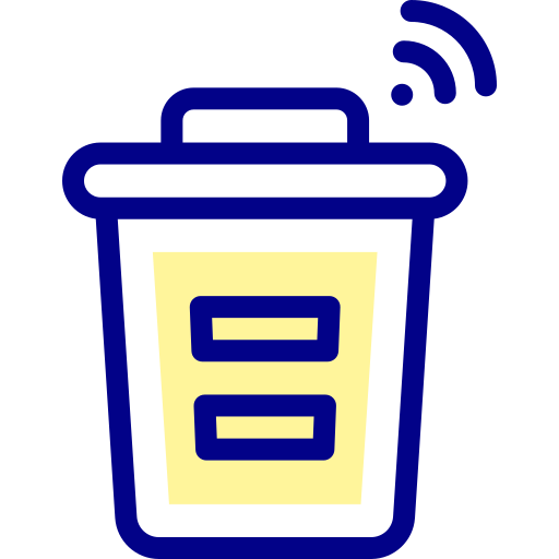 Trash Detailed Mixed Lineal color icon