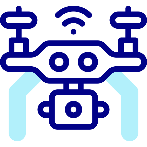 Camera drone Detailed Mixed Lineal color icon