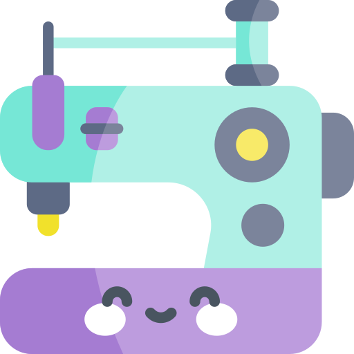 Швейная машина Kawaii Flat иконка