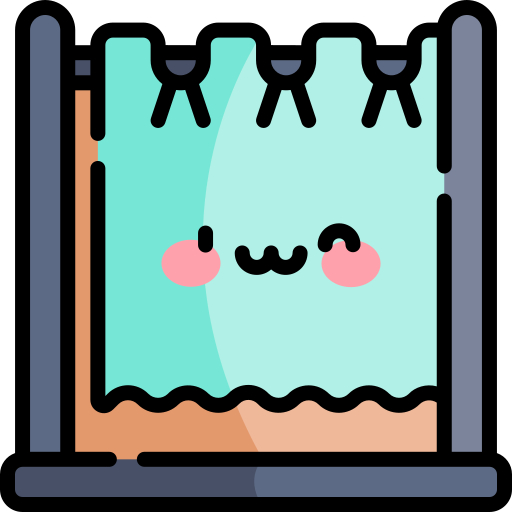 umkleidekabine Kawaii Lineal color icon