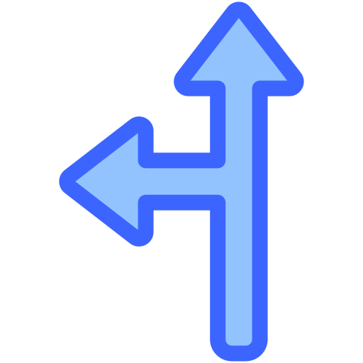 T junction Generic Blue icon