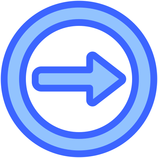 Right arrow Generic Blue icon