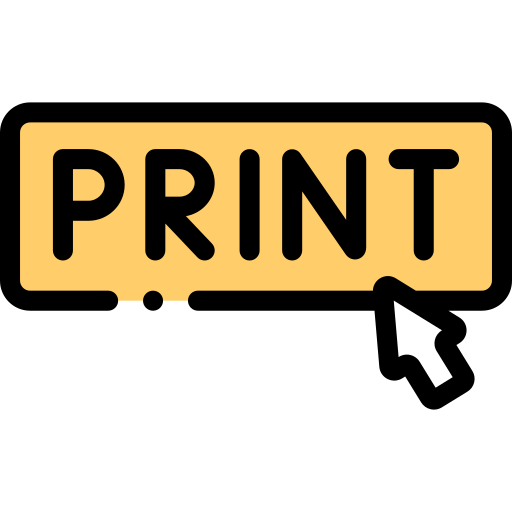 Print Detailed Rounded Lineal color icon