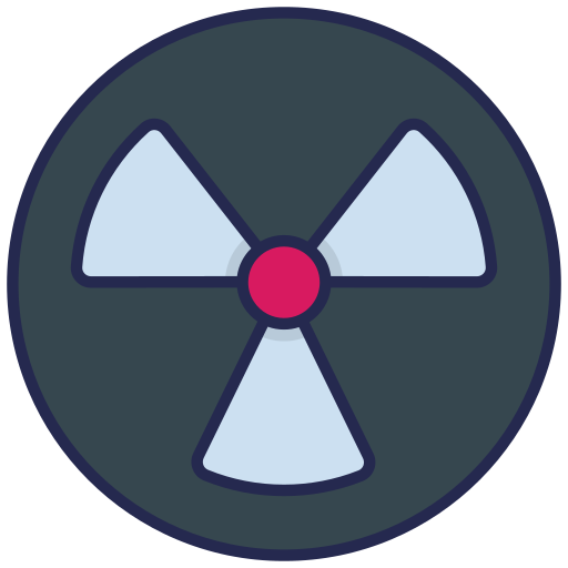 Radiation Sign Generic Outline Color icon