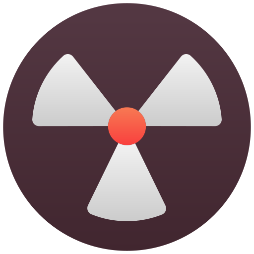 Знак радиации Generic Flat Gradient иконка