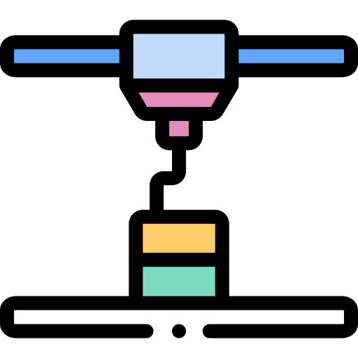 3d printing Detailed Rounded Lineal color icon