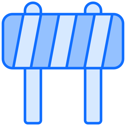 Road Block Generic Blue icon