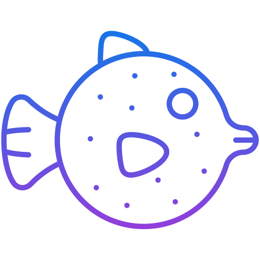 Puffer fish Generic Gradient icon