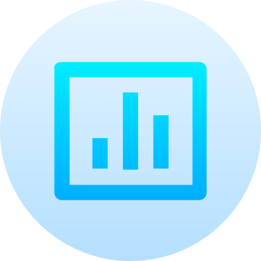 gráfico de barras Generic Flat Gradient icono