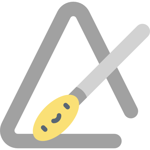 trójkąt Kawaii Flat ikona