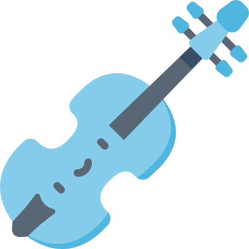violín Kawaii Flat icono