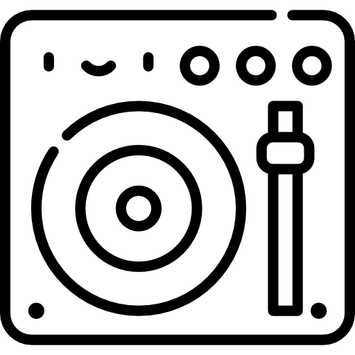 giradischi Kawaii Lineal icona