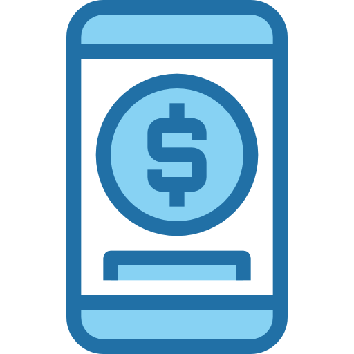 Mobile banking Accurate Blue icon