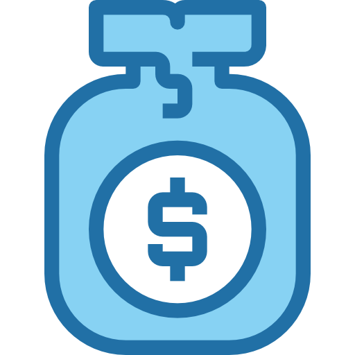 Money bag Accurate Blue icon