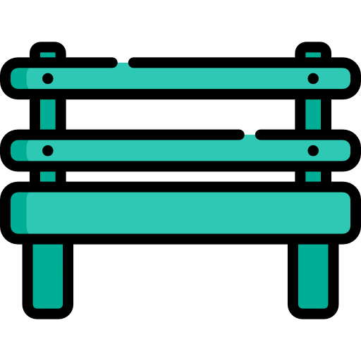 Bench Kawaii Lineal color icon