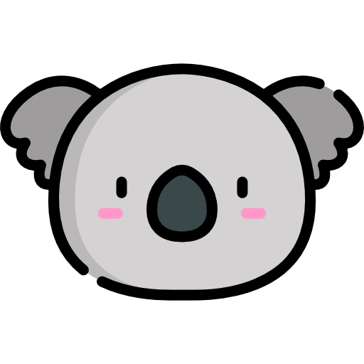 koala Kawaii Lineal color Icône
