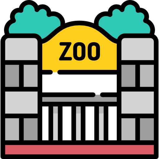 zoo Kawaii Lineal color Icône