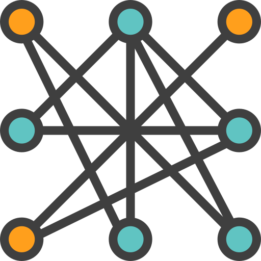 réseau Becris Lineal color Icône