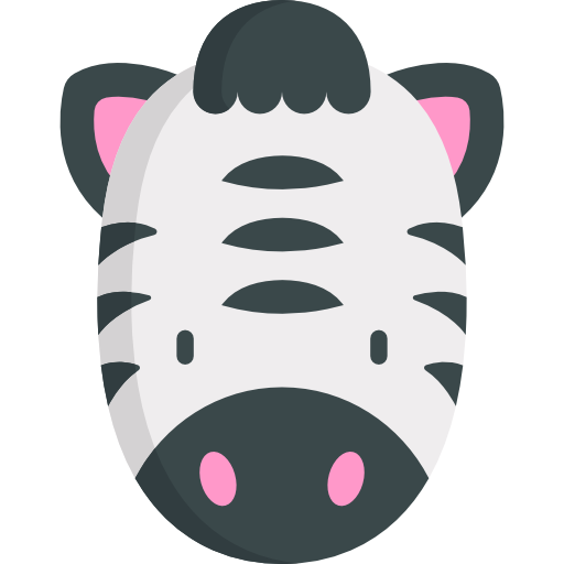 zebra Kawaii Flat Ícone