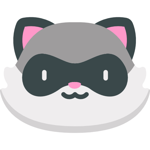 Raccoon Kawaii Flat icon