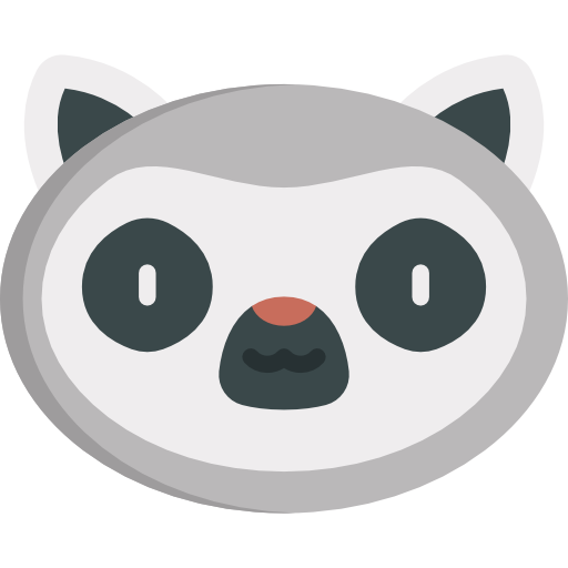 lemur Kawaii Flat ikona