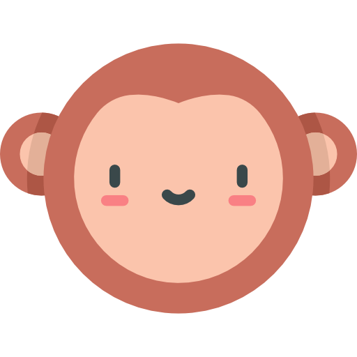 Monkey Kawaii Flat icon