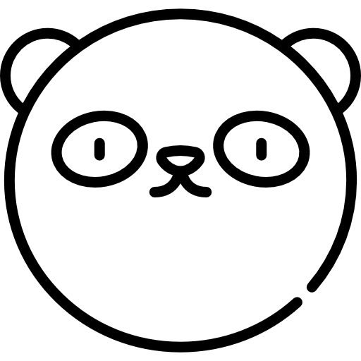 Панда Kawaii Lineal иконка