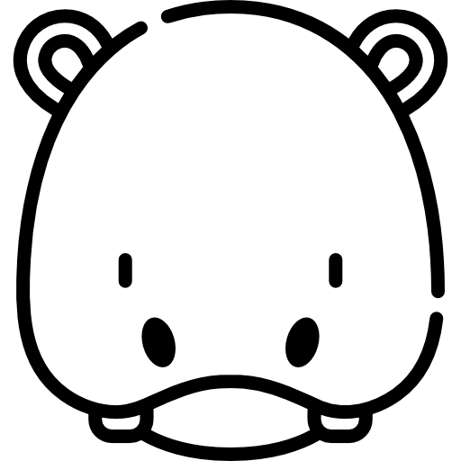 nilpferd Kawaii Lineal icon