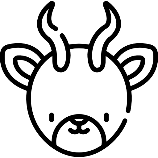 antylopa Kawaii Lineal ikona