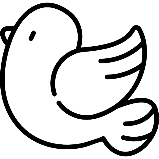 gołąb Kawaii Lineal ikona