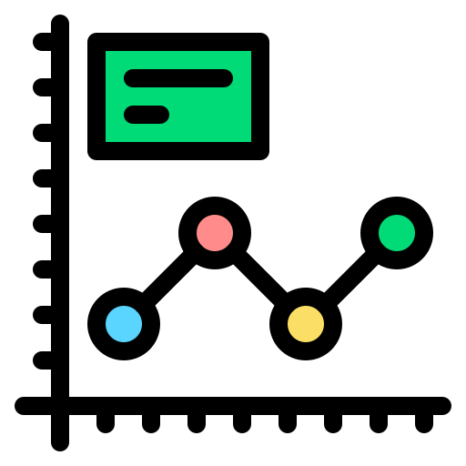 선 그래프 Generic Outline Color icon