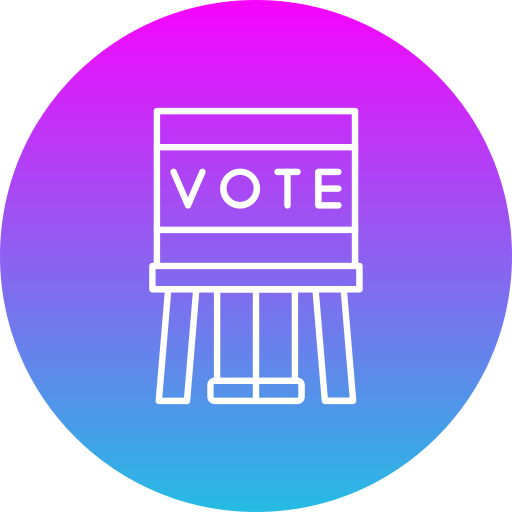 Cabina de votación Generic Flat Gradient icono