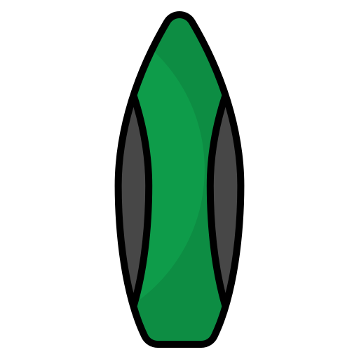 Surfboard Generic Outline Color icon