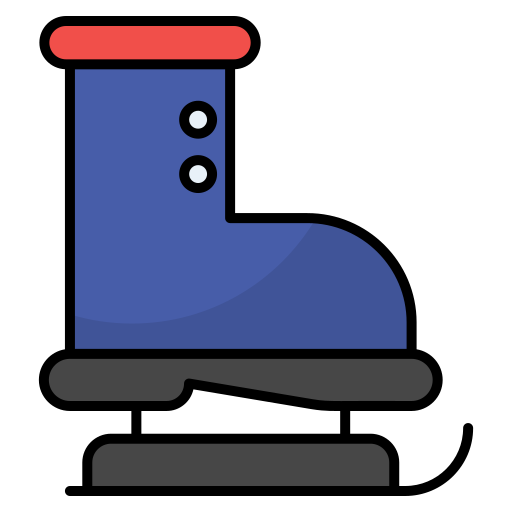 Ice Skating Generic Outline Color icon